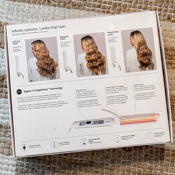 T3 Twirl Trio Curling Iron Set - White and Rose Gold - Picture 14 of 15